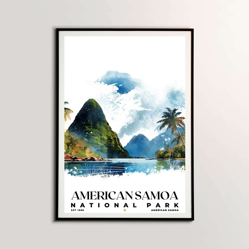 American Samoa National Park Poster, Travel Art, Office Poster, Home Decor | S4